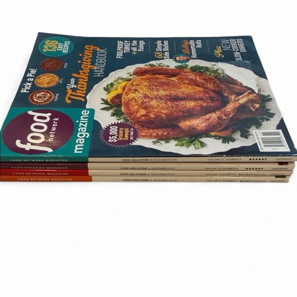 Food Network Thanksgiving Magazine Bundle 4 Issues Recipes